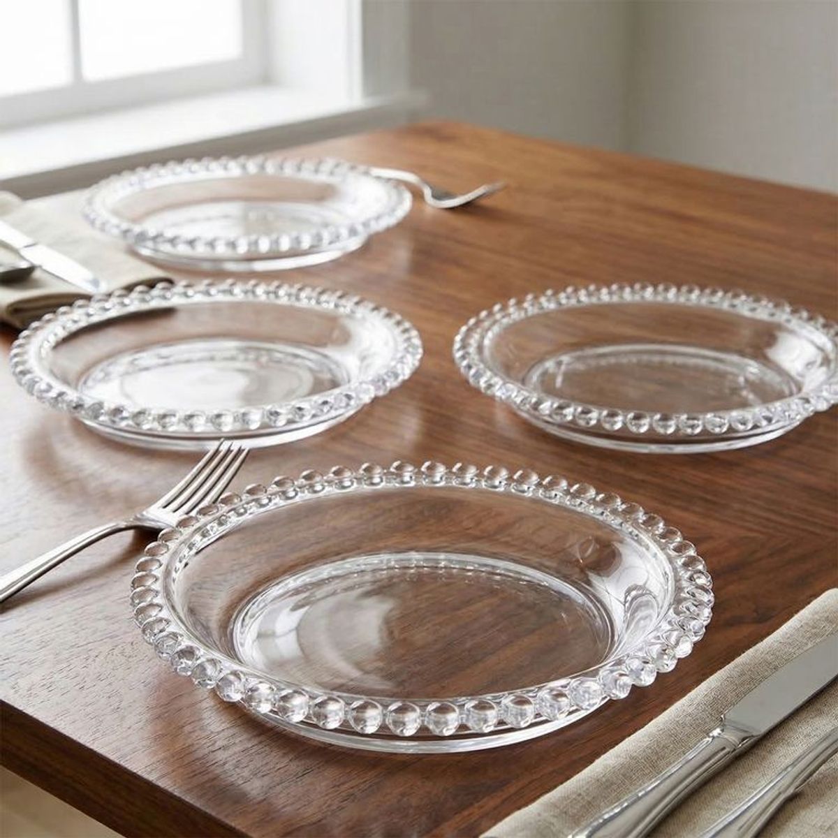 ROBERTA ALLEN - Set x4 de fuentes Vidrio 13,7 x 13,7 cm