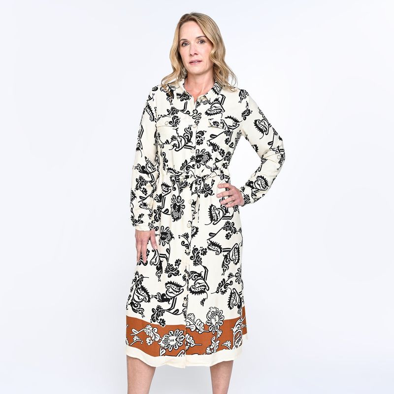 SOUTHLAND - Vestido Mujer Medio Casual con Estampado Southland