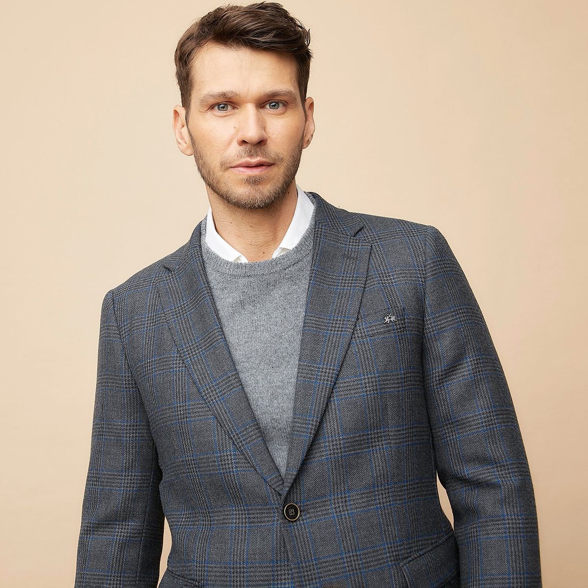 LA MARTINA - Blazer Hombre De Cuadros Lana LA MARTINA