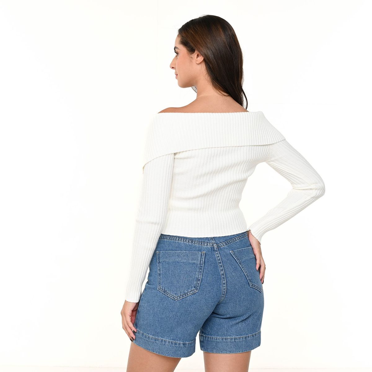SYBILLA - Cardigan Mujer Crop Sybilla