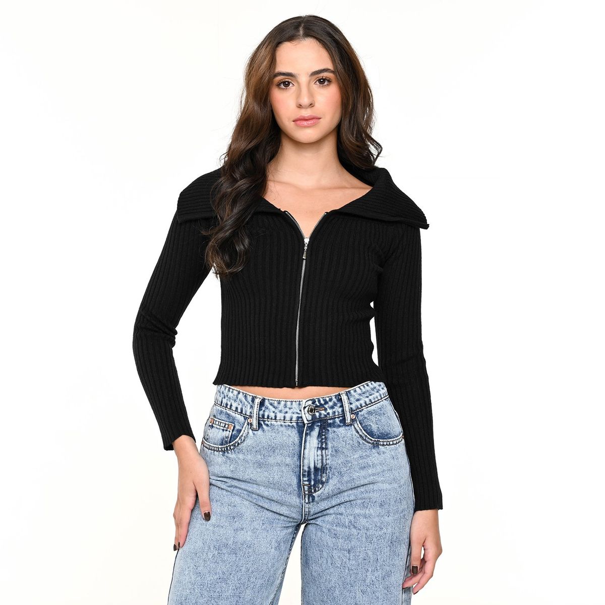 SYBILLA - Cardigan Mujer Crop Sybilla