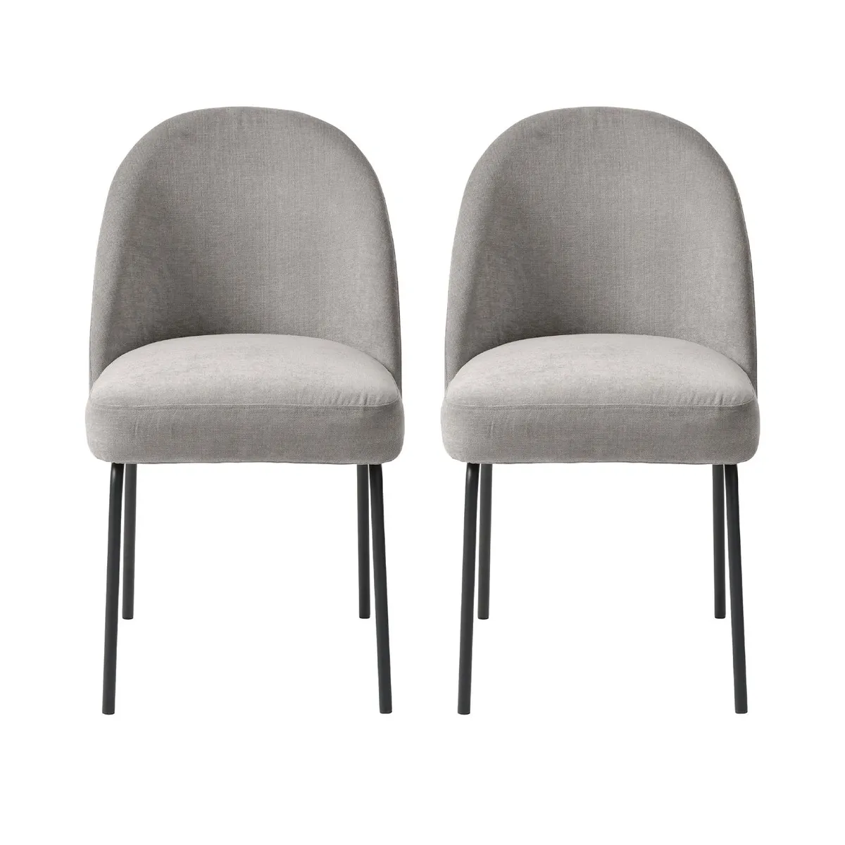 BASEMENT HOME - Sillas de Comedor Creston | Set X2 | Modernas | Elegantes | Patas de Metal | 83.5 x 57 x 48.5 cm