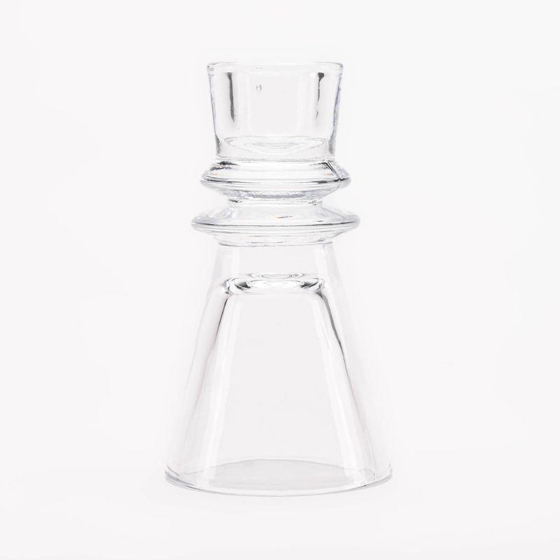 BASEMENT HOME - Candelabro de Vidrio café 11x6 cm