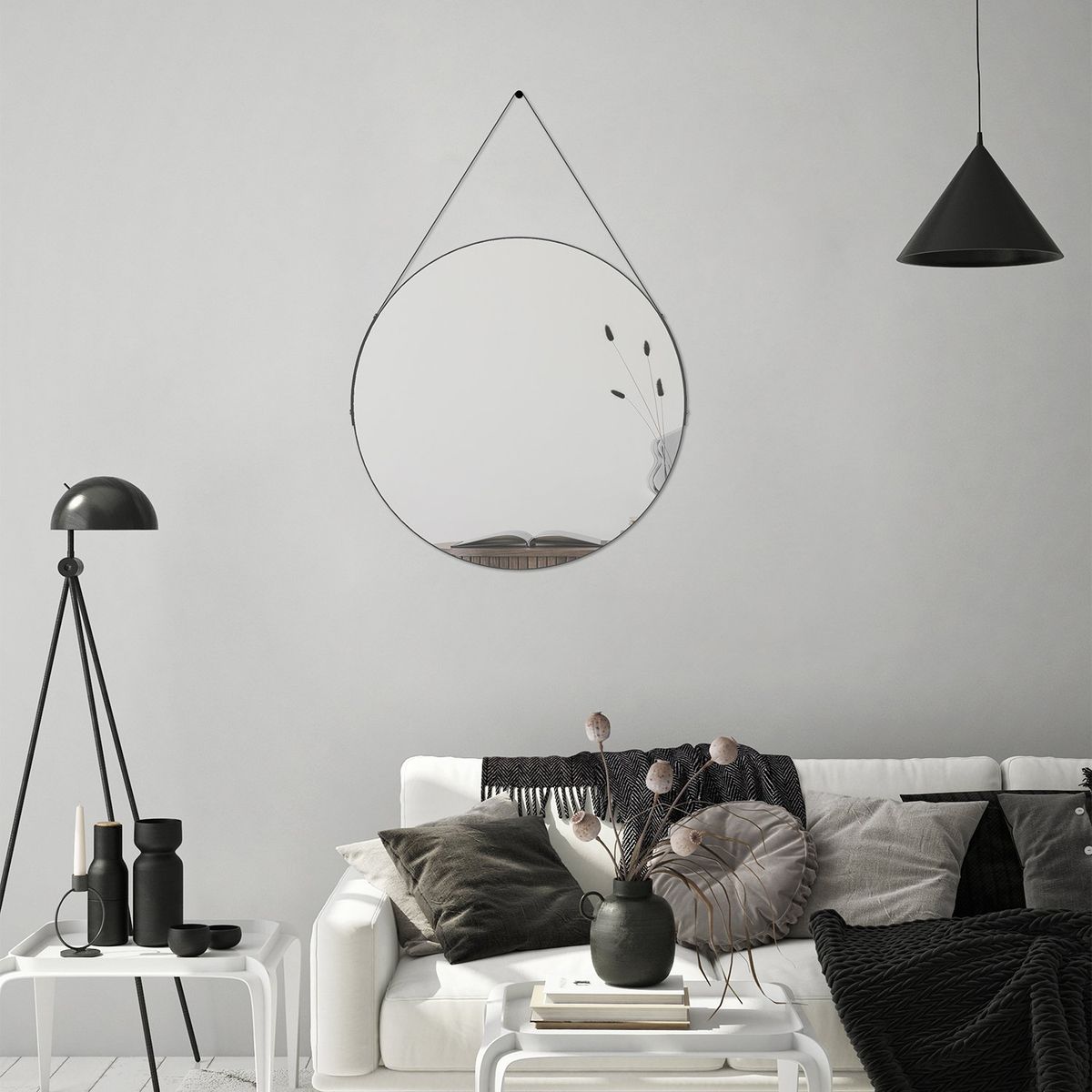 BASEMENT HOME - Espejo de pared Decorativo Redonda BASEMENT HOME