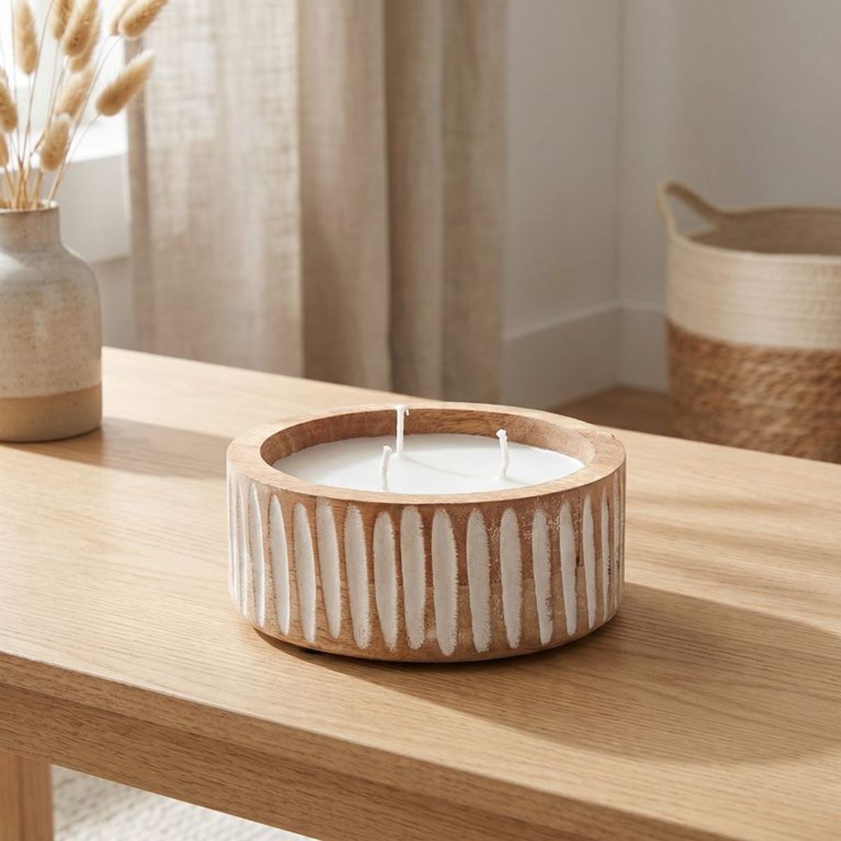 BASEMENT - Vela sin aroma Madera 5 x 12 cm Basement Home