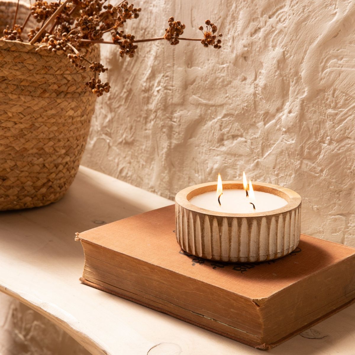 BASEMENT - Vela sin aroma Madera 5 x 12 cm Basement Home