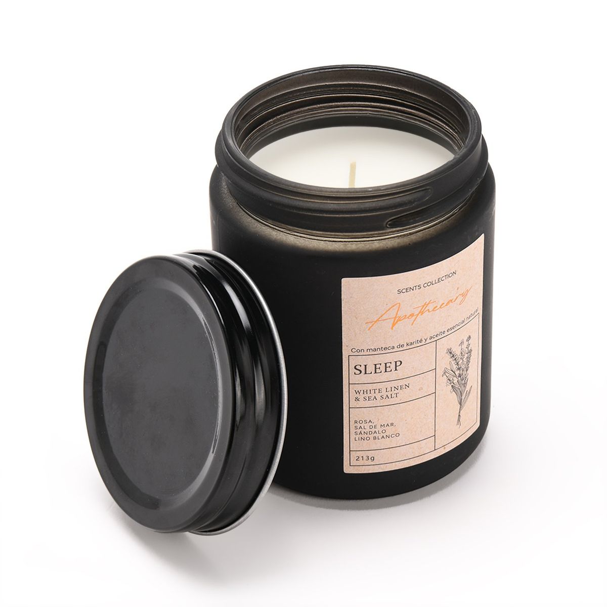 BASEMENT HOME - Vela aromática Lino Fresco y Brisa Marina Sleep 9,5 cm x 7,4 cm Basement Home