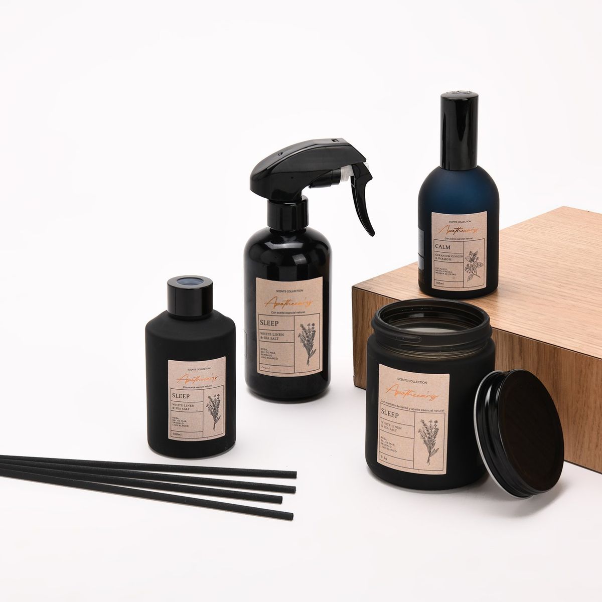 BASEMENT HOME - Vela aromática Lino Fresco y Brisa Marina Sleep 9,5 cm x 7,4 cm Basement Home