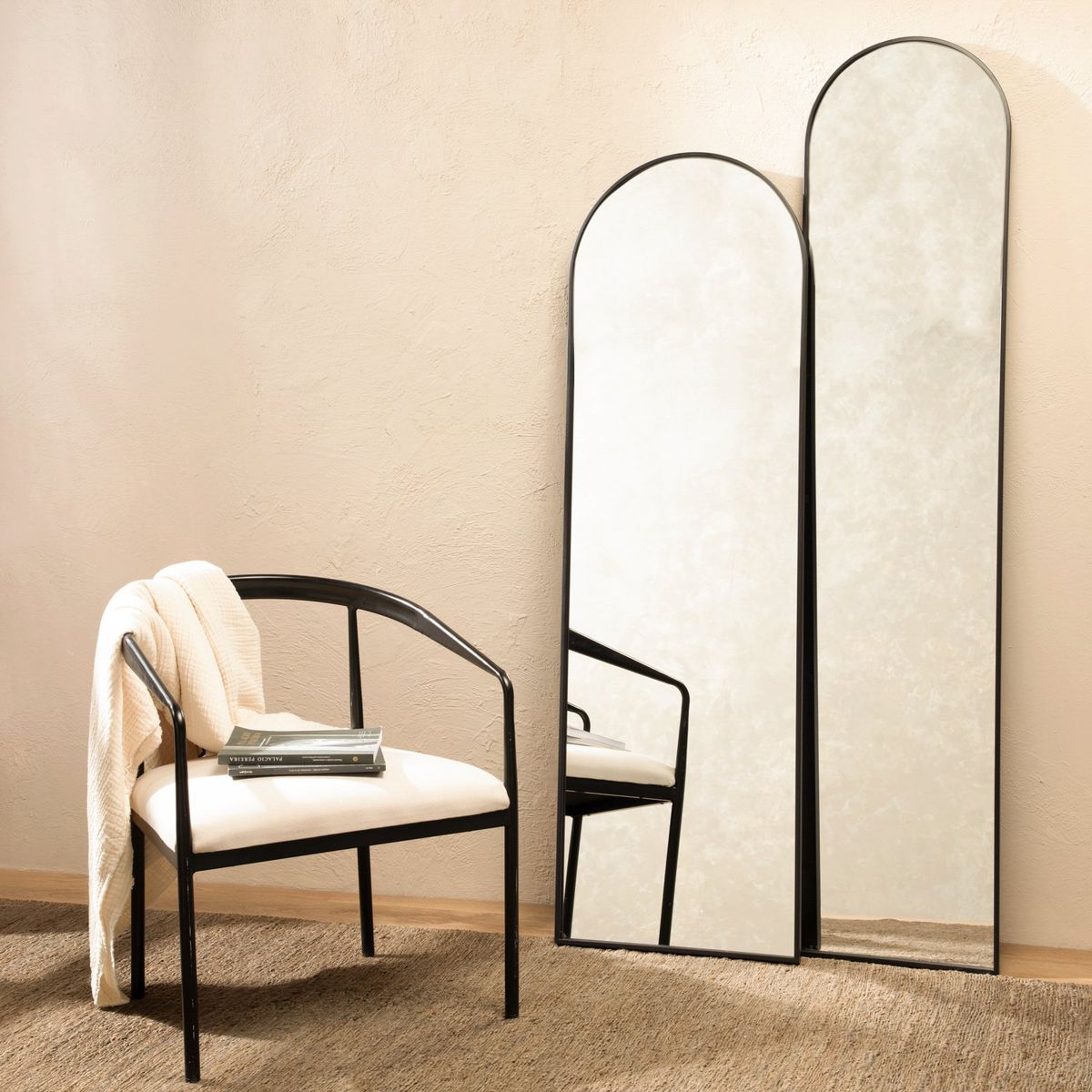 BASEMENT HOME - Espejo de piso Decorativo Semicircular BASEMENT HOME