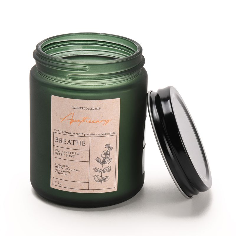 BASEMENT HOME - Vela aromática Eucalipto y Menta Breathe 9,5 cm x 7,4 cm Basement Home