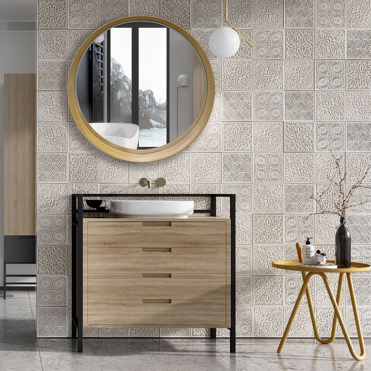 MICA - Espejo de pared Decorativo Redonda MICA