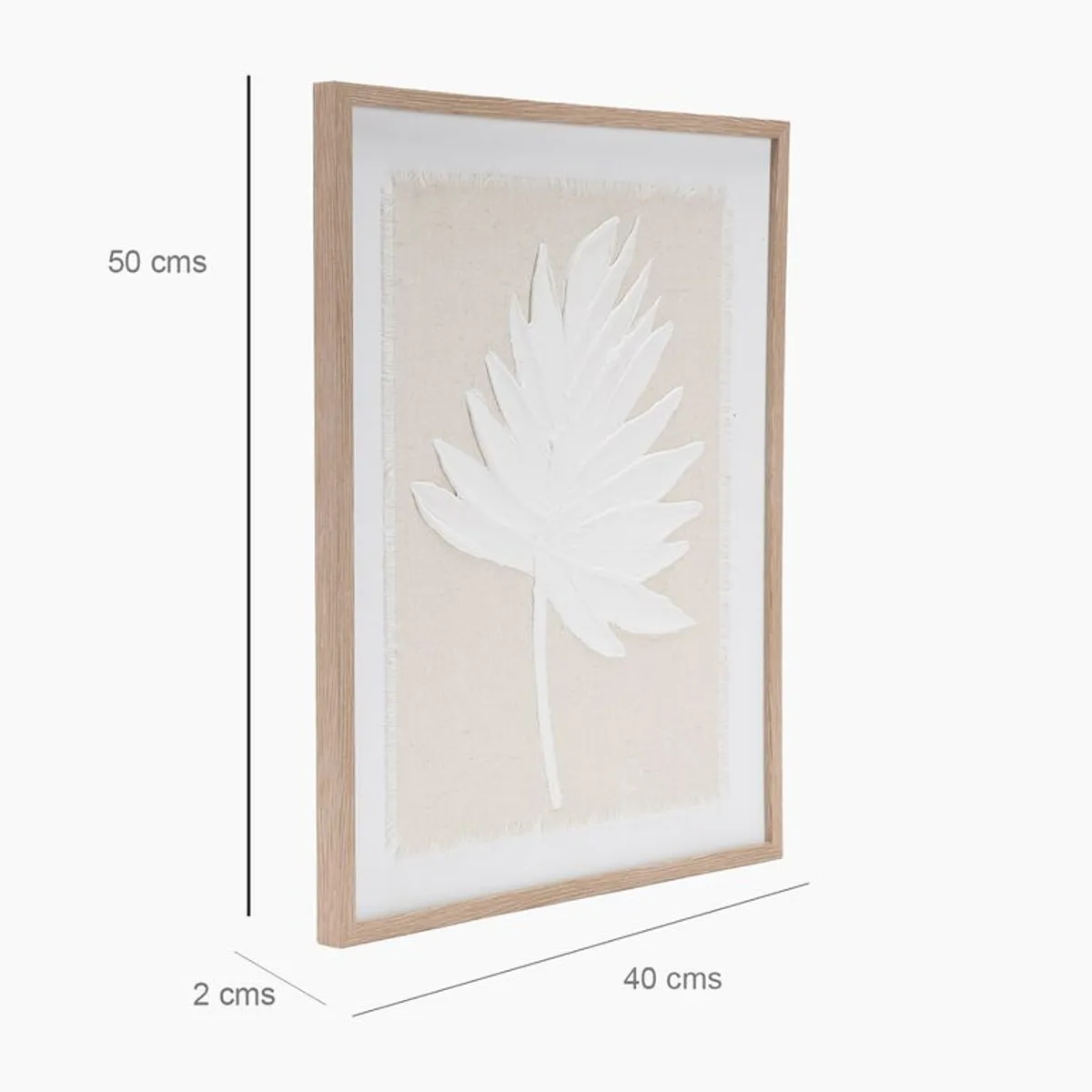 MICA - Cuadro Decorativo Botánico Hoja 40x50 cm