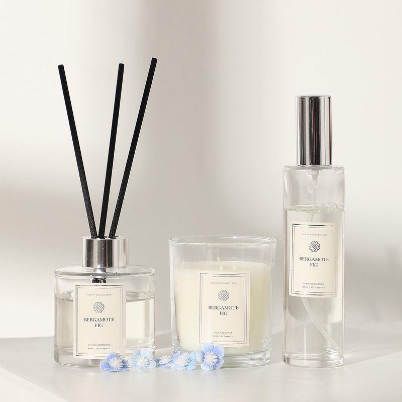 BASEMENT HOME - Set de Vela + Ambientador 80ml + Difusor spray 80 ml Bergamot