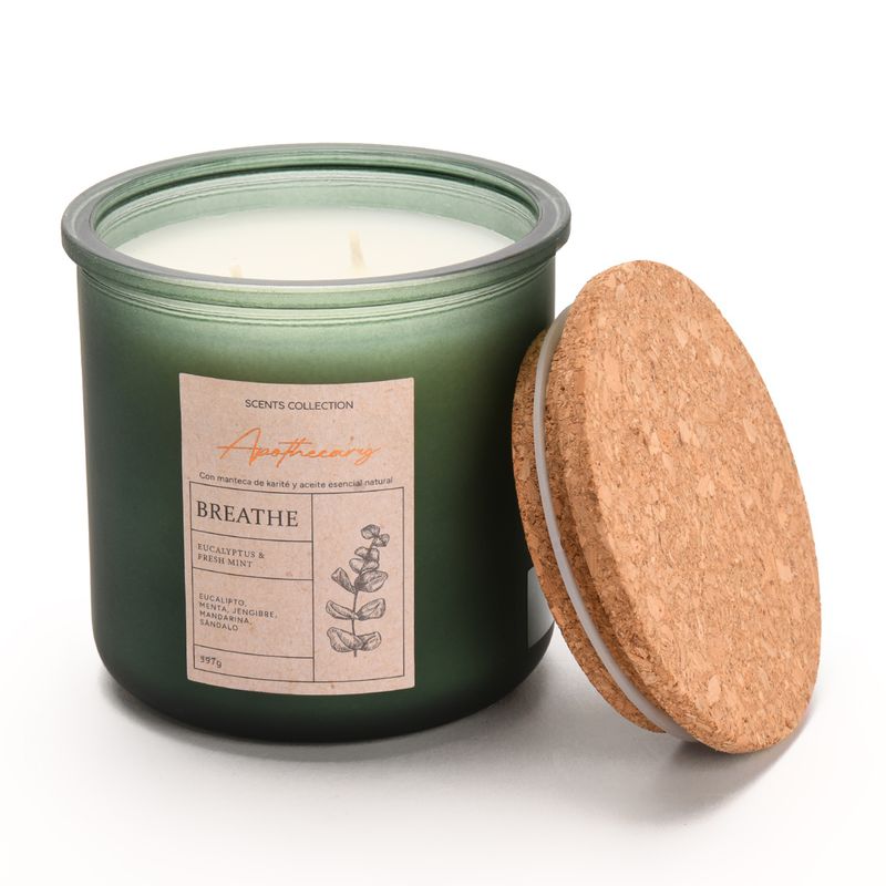 BASEMENT HOME - Vela aromática Eucalipto y Menta Breathe 9,5 cm x 7,4 cm Basement Home
