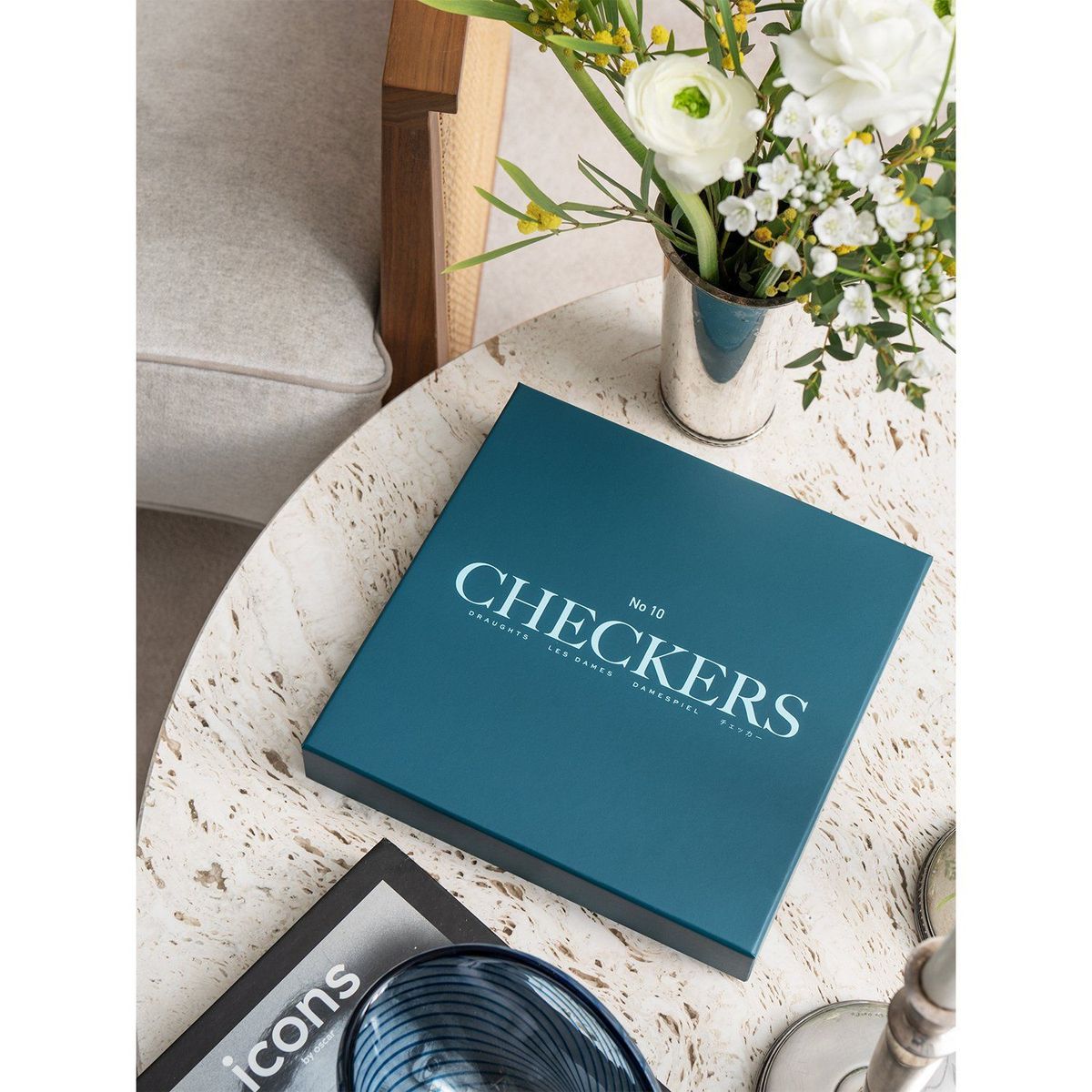 PRINTWORKS - Adorno Decorativo: Juego de Mesa Damas Chinas Printworks