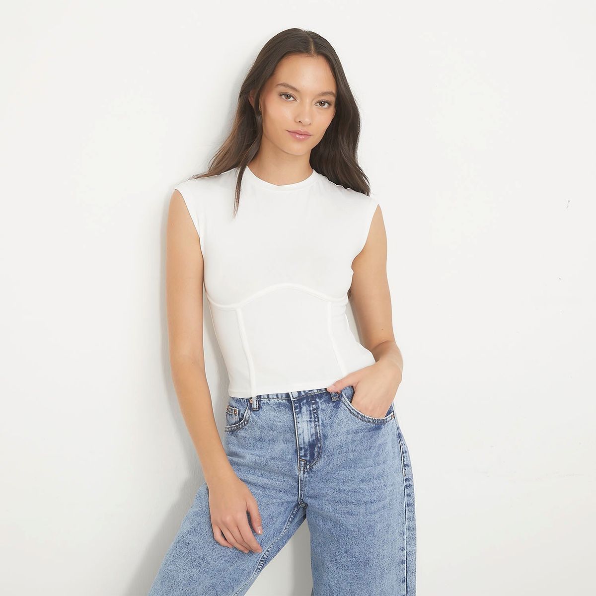 SYBILLA - Blusa Mujer Manga corta de Algodón Sybilla Slim fit