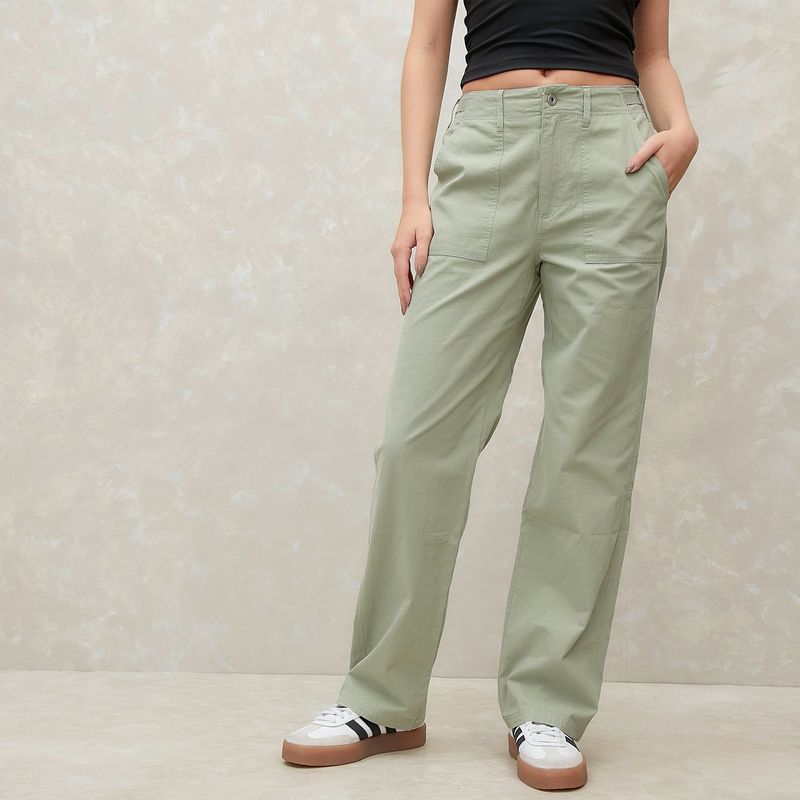 SYBILLA - Pantalón Cargo Mujer Tiro medio Sybilla
