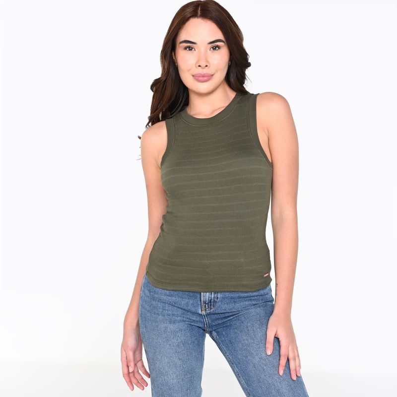 MOSSIMO - Blusa Mujer Sin mangas de Algodón Mossimo