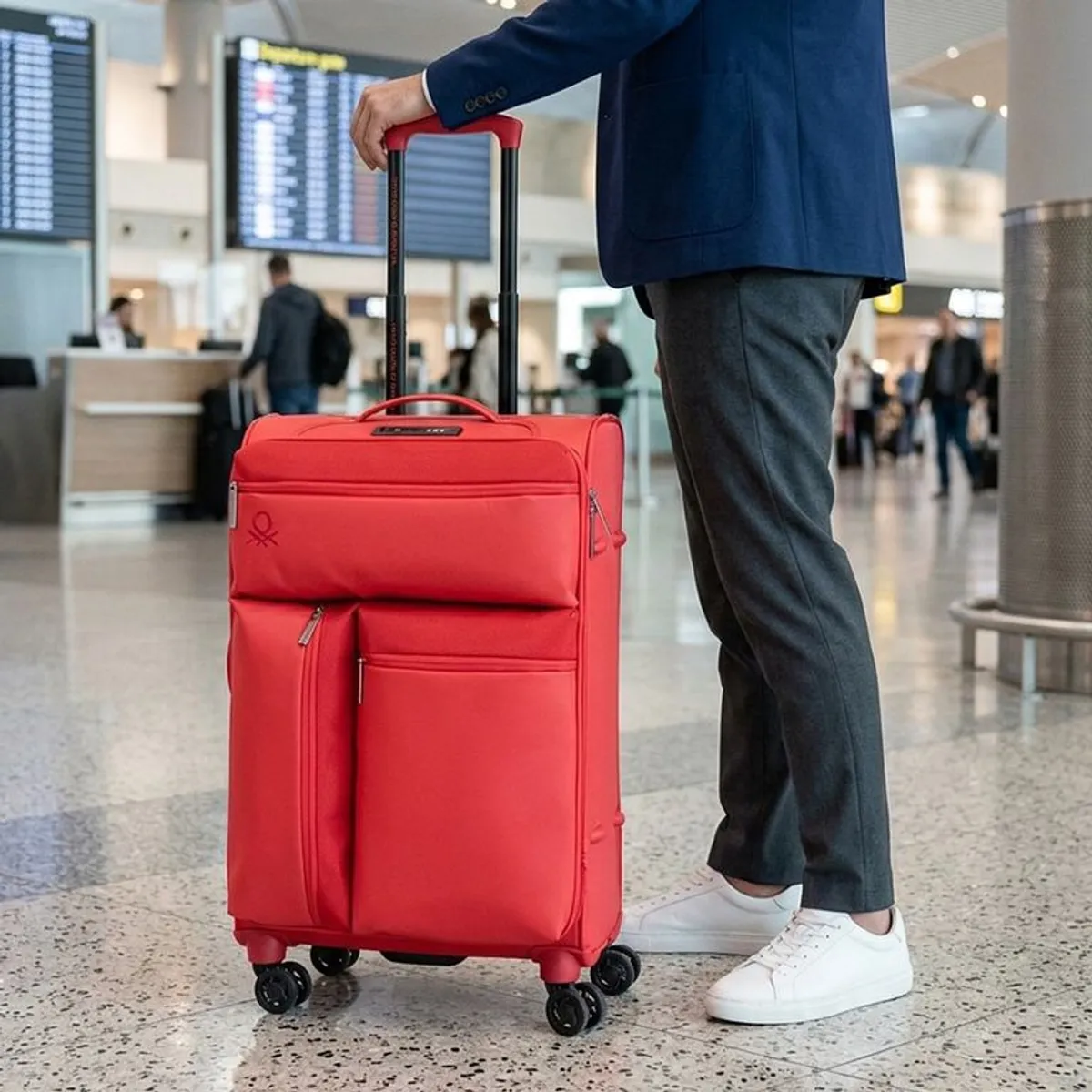 BENETTON - Maleta de viaje 10 KG - Maleta de Cabina blanda Benetton Ruedas 360° candado TSA 