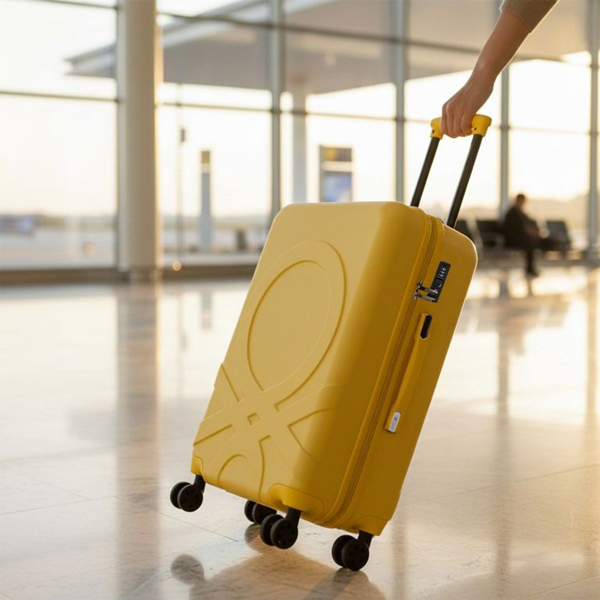 BENETTON - Maleta de viaje 18 kg - Maleta de Bodega rígida Benetton. Ruedas 360° candado TSA