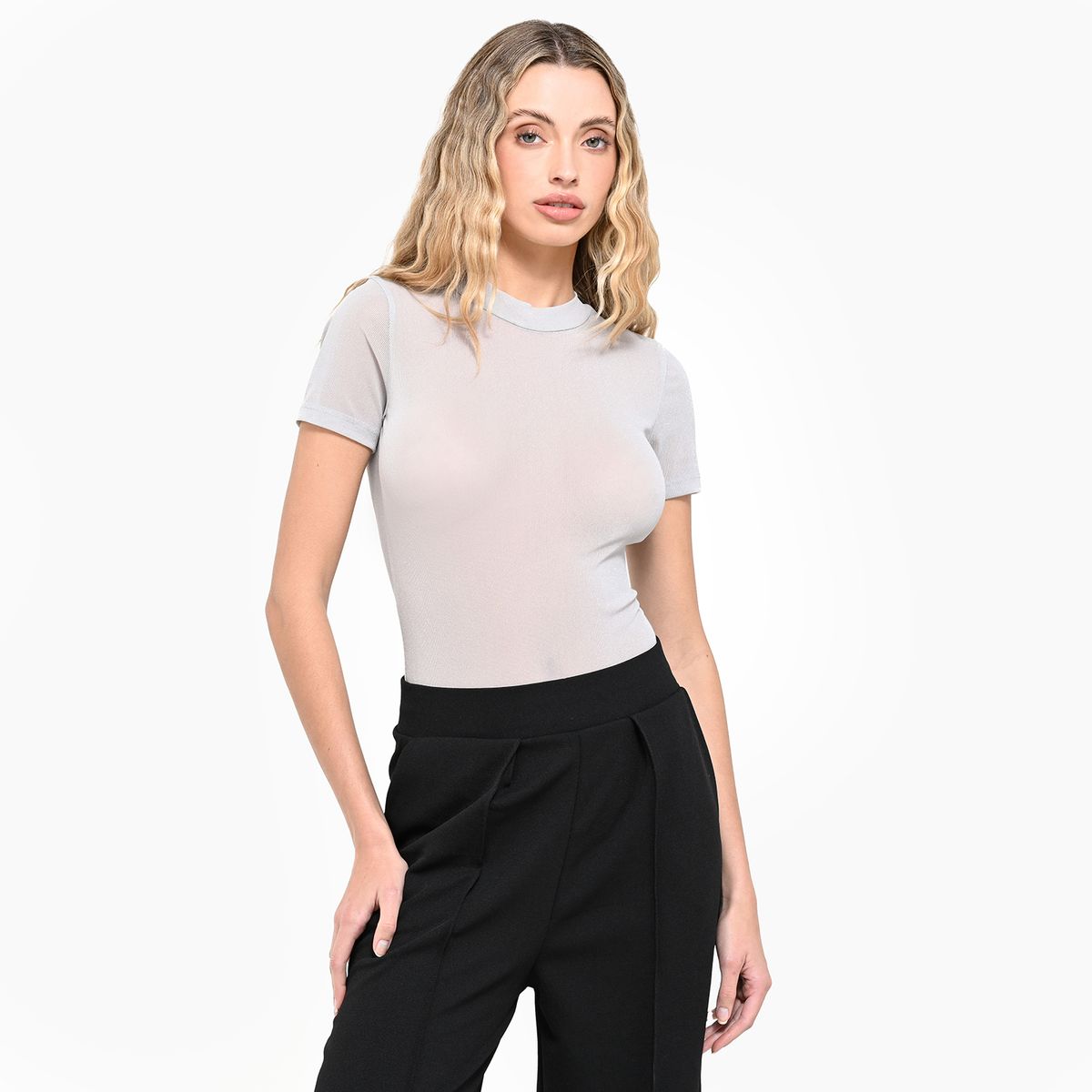 MOSSIMO - Body Mujer Con transparencia Manga corta Mossimo