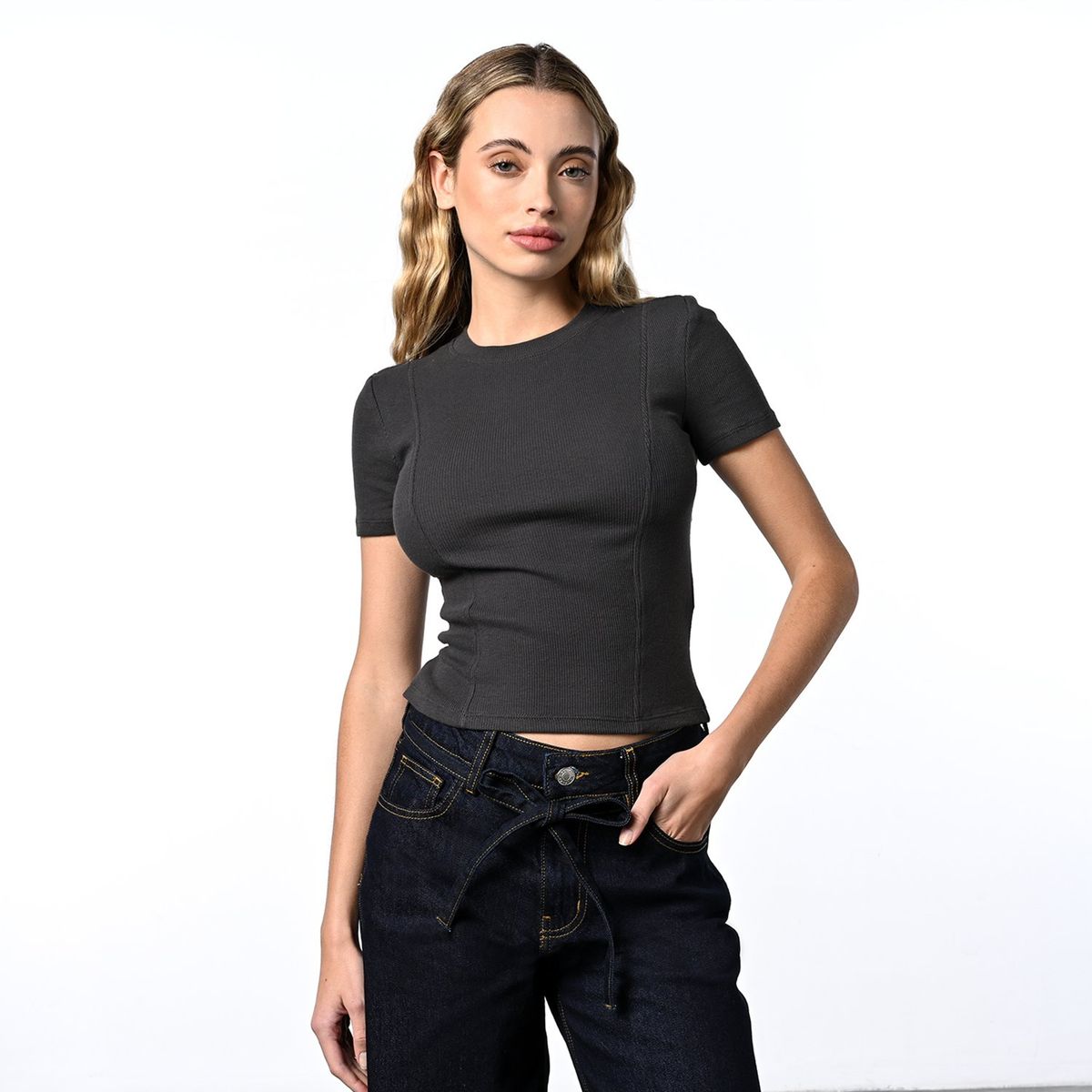 DENIMLAB - Blusa Mujer Manga corta de Algodón Denimlab