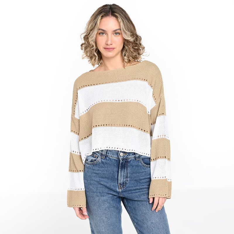 DOO AUSTRALIA - Saco Mujer de Rayas Crop Doo Australia