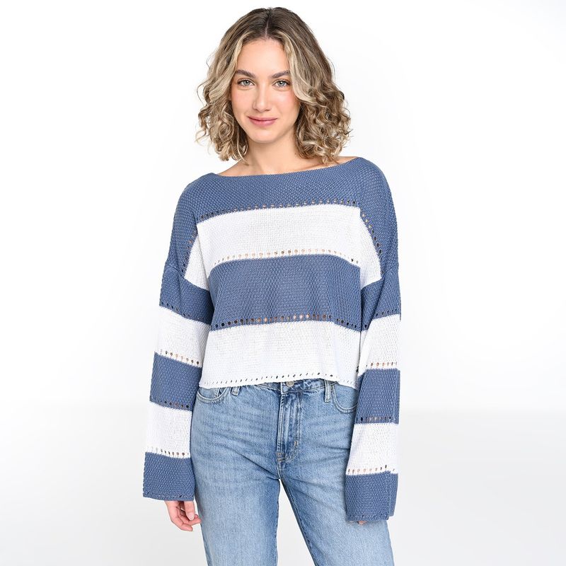 DOO AUSTRALIA - Saco Mujer de Rayas Crop Doo Australia
