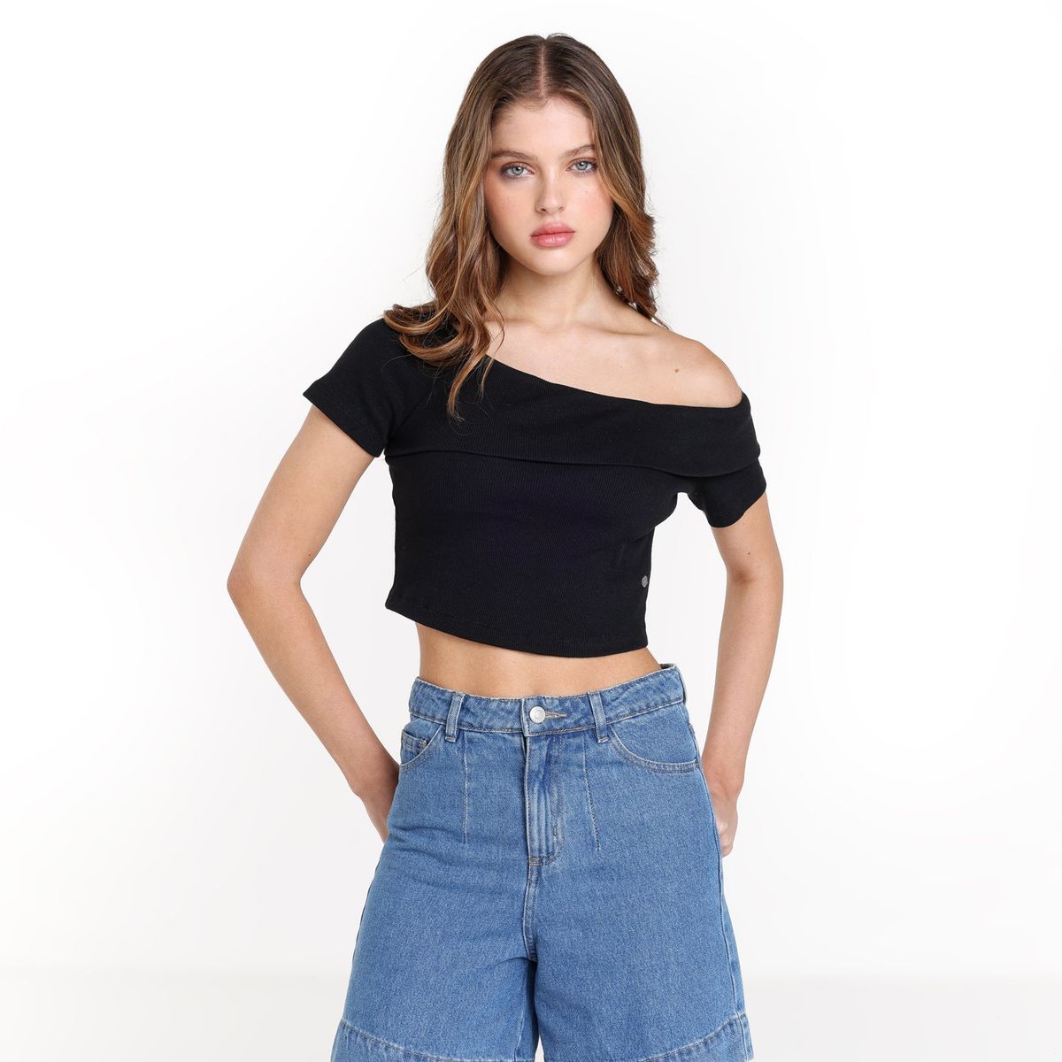 DOO AUSTRALIA - Crop top Mujer Manga corta de Algodón Doo Australia