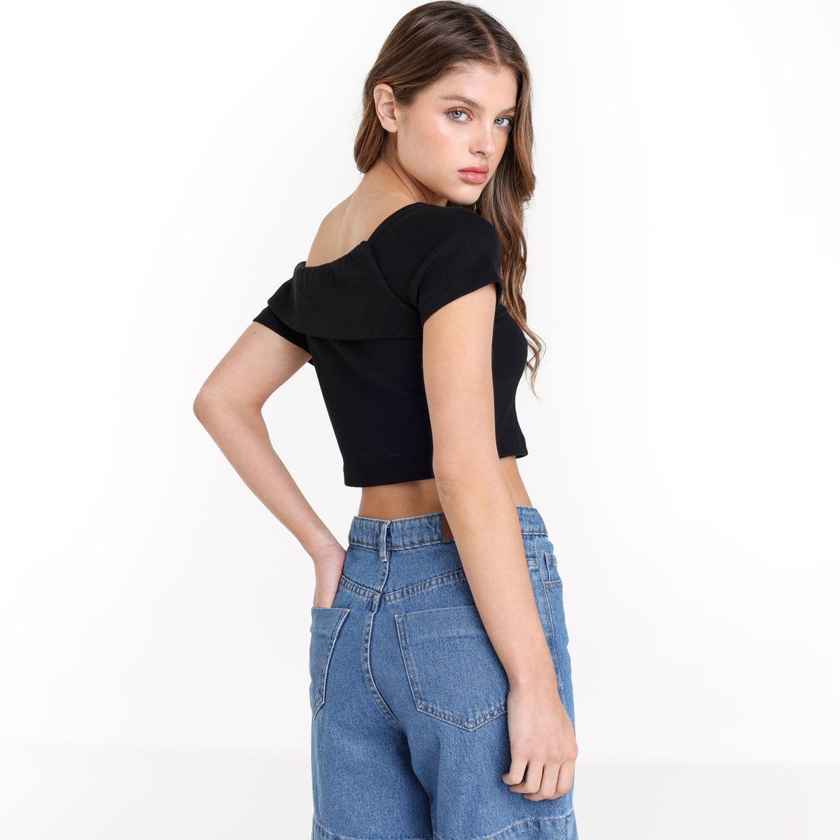 DOO AUSTRALIA - Crop top Mujer Manga corta de Algodón Doo Australia