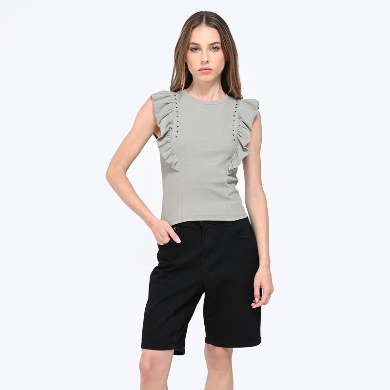 DENIMLAB - Blusa Mujer Sin mangas de Algodón Denimlab
