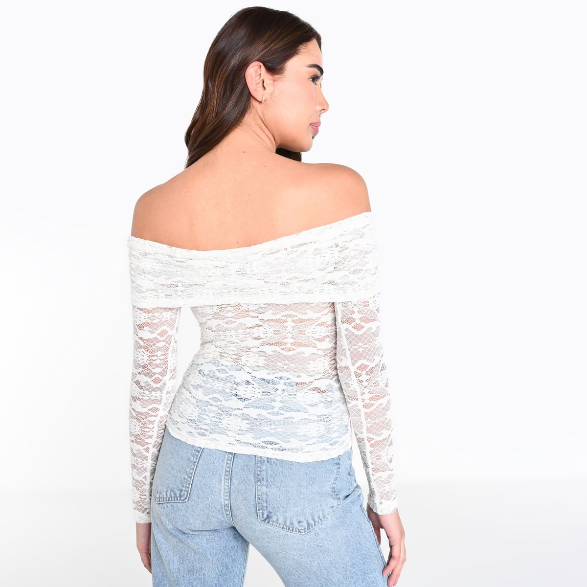 MOSSIMO - Blusa Mujer con Encaje Manga larga Mossimo 