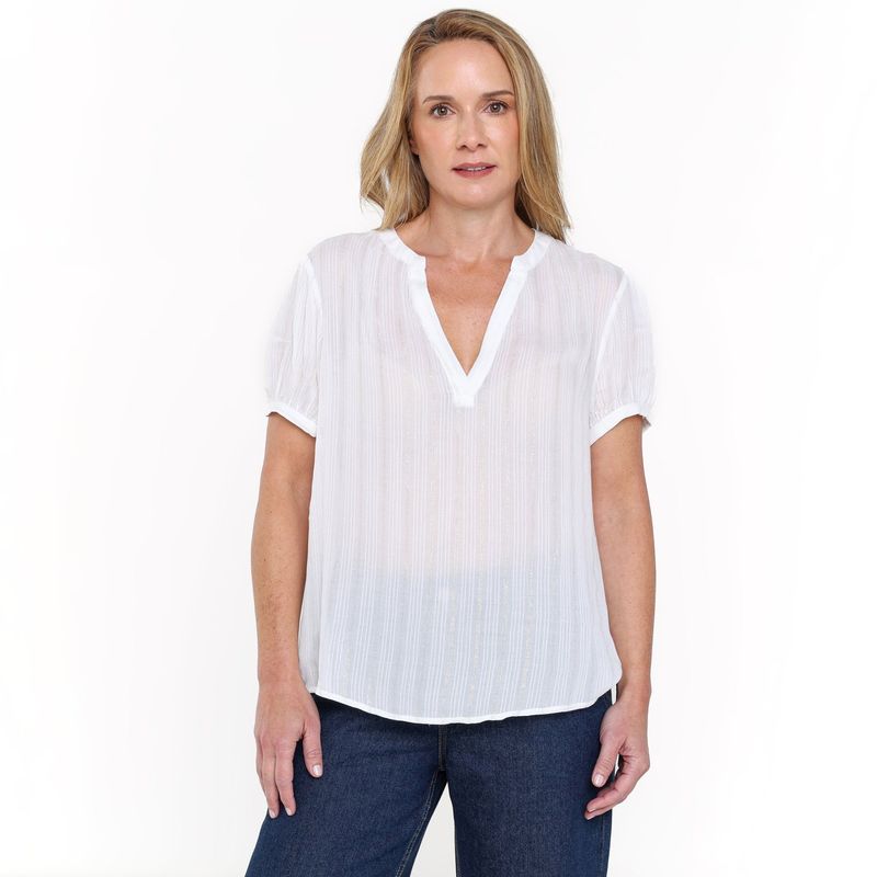 SOUTHLAND - Blusa Mujer con Estampado Manga corta globo Southland