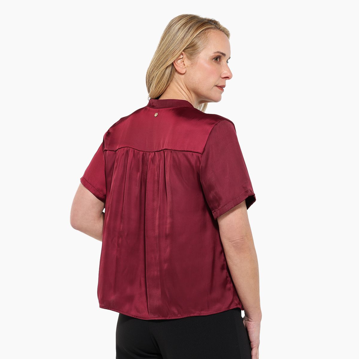 APOLOGY - Blusa Mujer Manga corta de Satín Apology