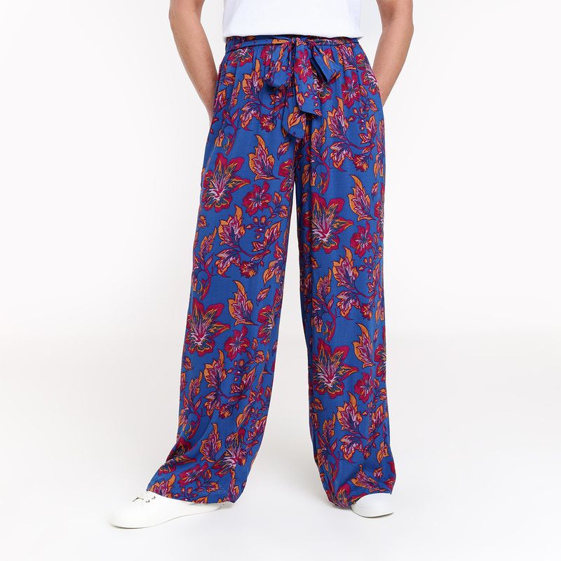 NEWPORT - Pantalón Palazzo Mujer Tiro alto Newport