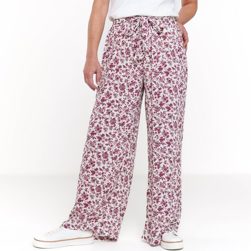 NEWPORT - Pantalón Palazzo Mujer Tiro alto Newport
