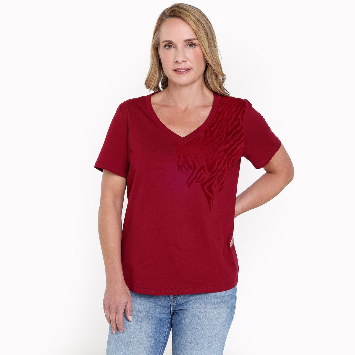 SOUTHLAND - Camiseta Mujer con Estampado Manga corta de Algodón Southland