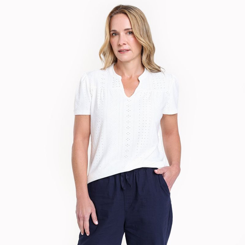 NEWPORT - Blusa Mujer Manga corta globo Newport