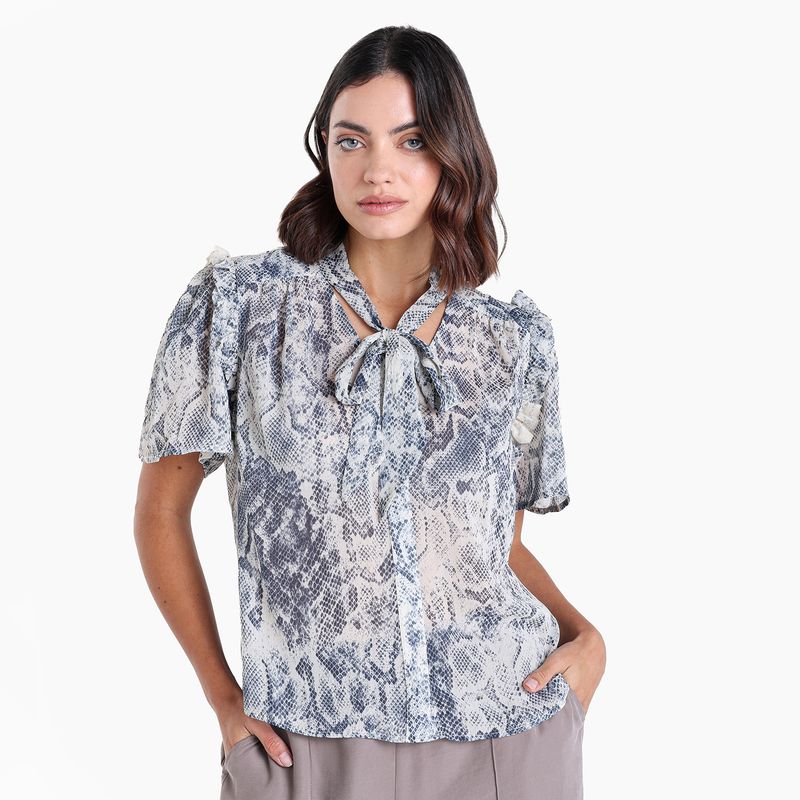 BASEMENT - Blusa Mujer Manga corta Basement