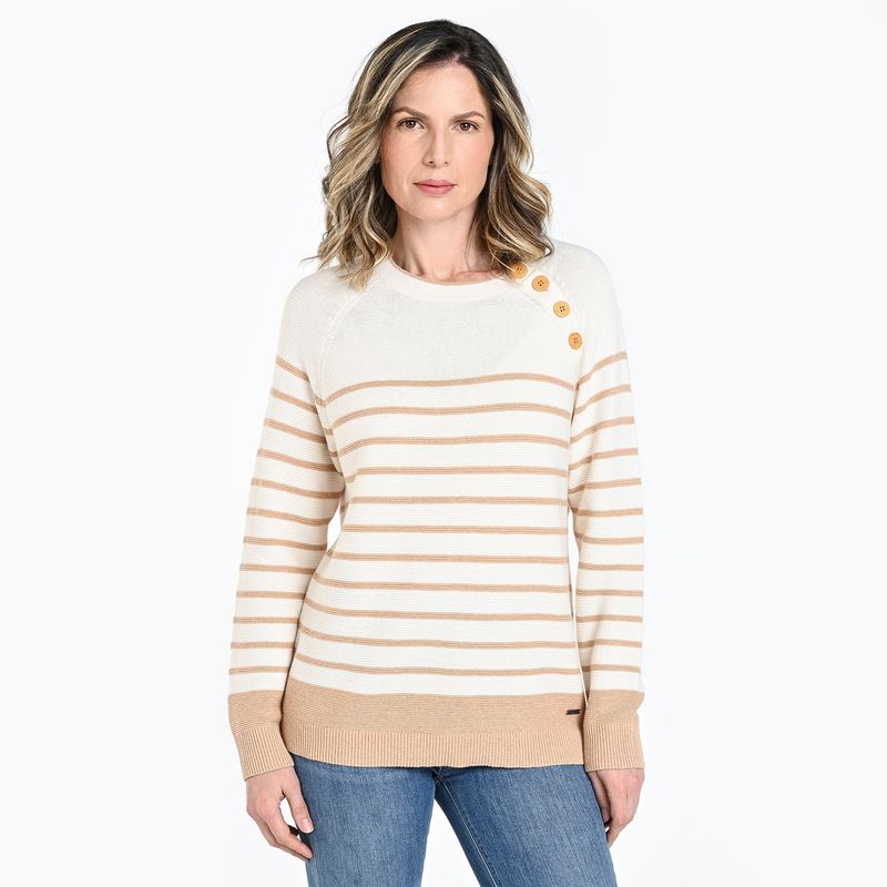 NEWPORT - Saco Mujer de Rayas de Algodón Oversize Newport