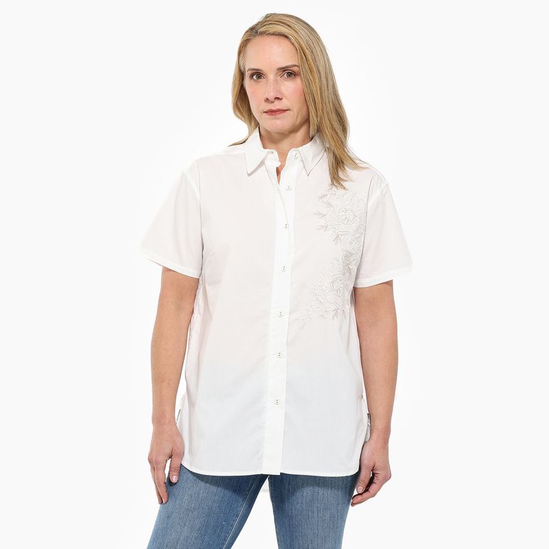 APOLOGY - Camisa Mujer con Bordado Manga larga de Algodón Apology