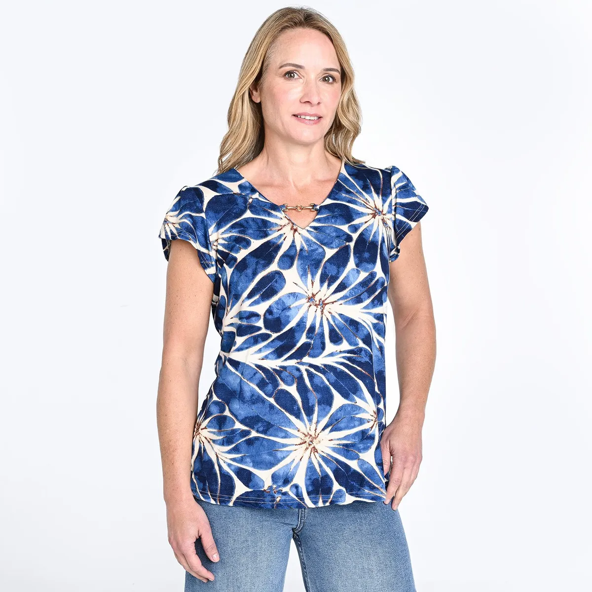 SOUTHLAND - Blusa Mujer Con Estampado Manga corta Southland
