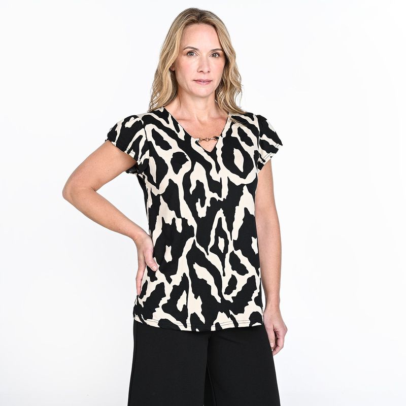 SOUTHLAND - Blusa Mujer Con Estampado Manga corta Southland