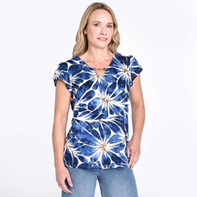 SOUTHLAND - Blusa Mujer Con Estampado Manga corta Southland
