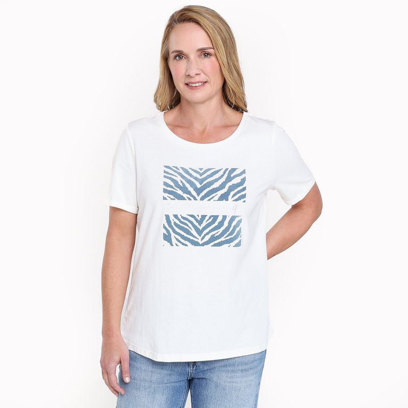 SOUTHLAND - Camiseta Mujer con Estampado Manga corta de Algodón Southland