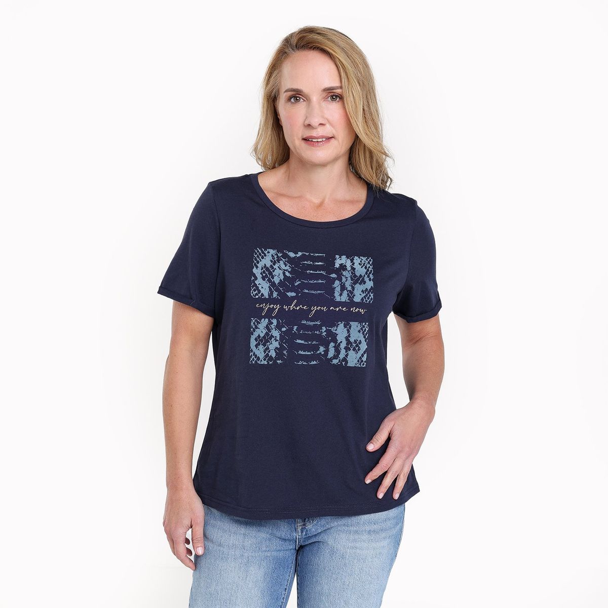 SOUTHLAND - Camiseta Mujer con Estampado Manga corta de Algodón Southland