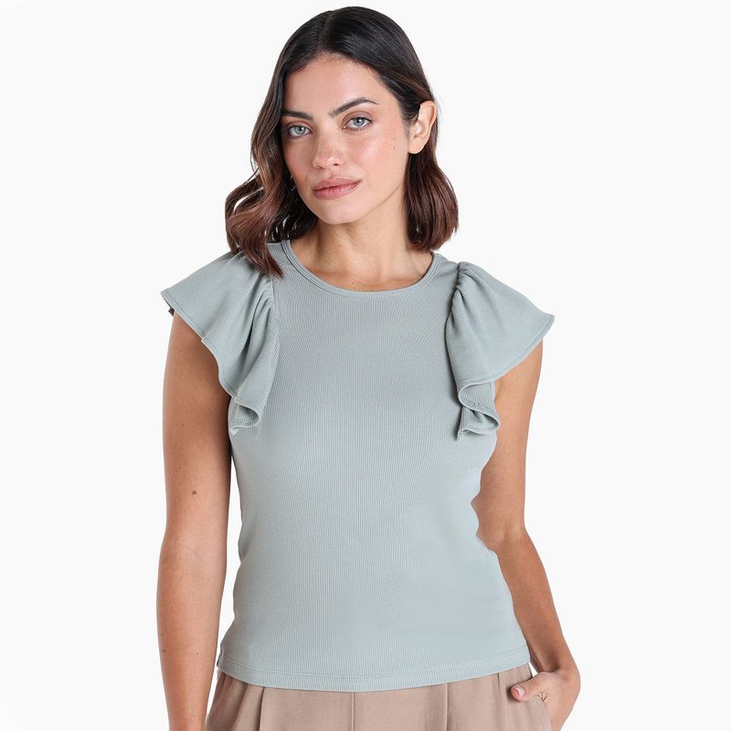BASEMENT - Blusa Mujer Manga corta Basement