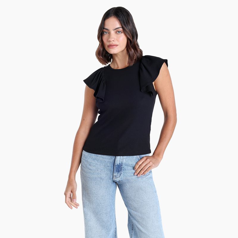 BASEMENT - Blusa Mujer Manga corta Basement