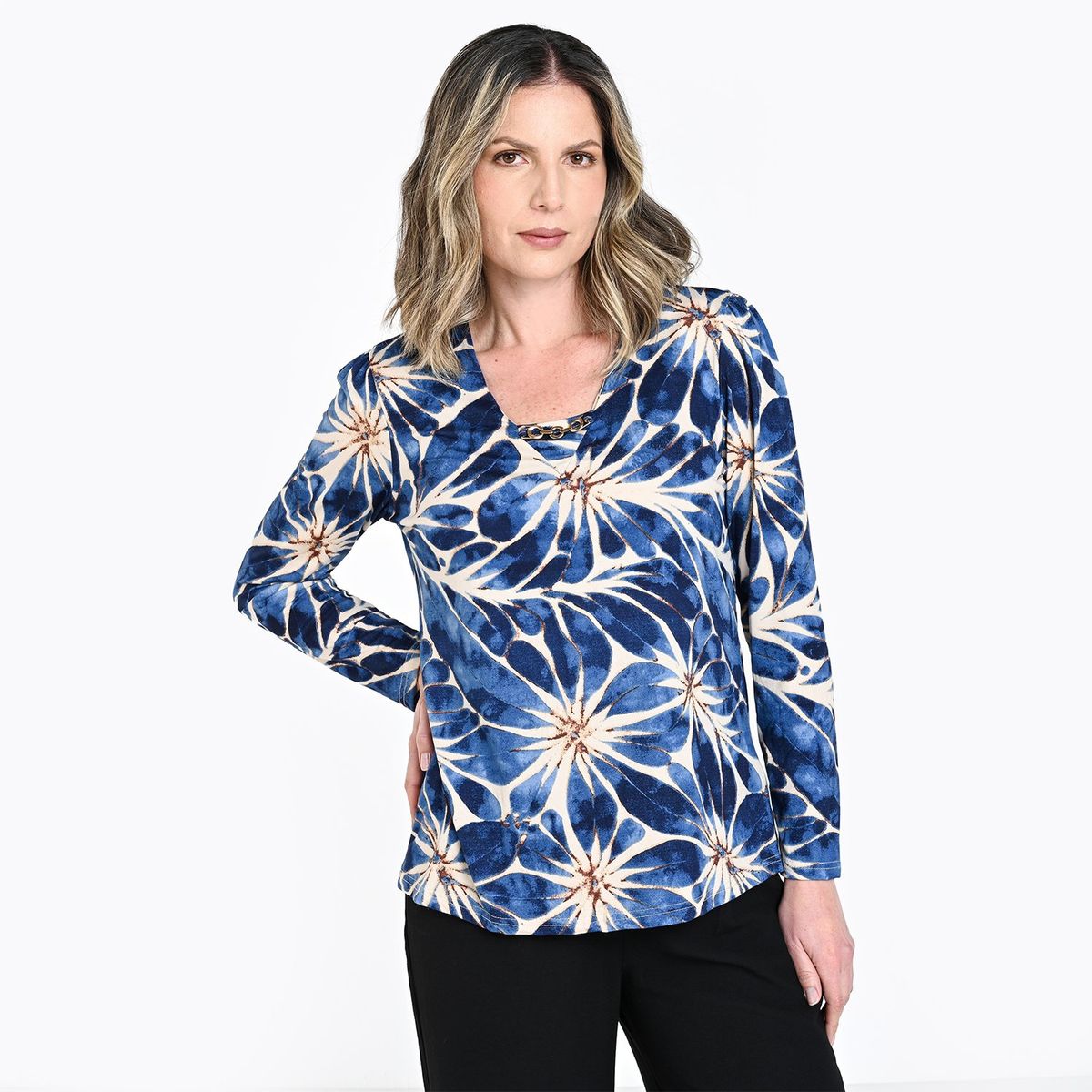 SOUTHLAND - Blusa Mujer Con Estampado Manga larga Southland