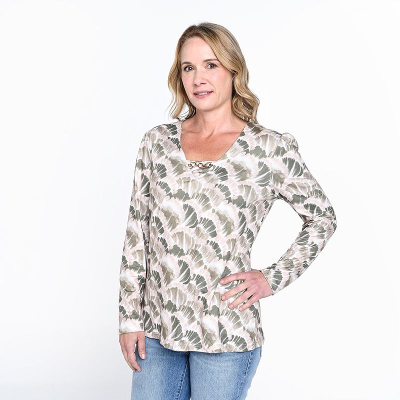 SOUTHLAND - Blusa Mujer Con Estampado Manga larga Southland